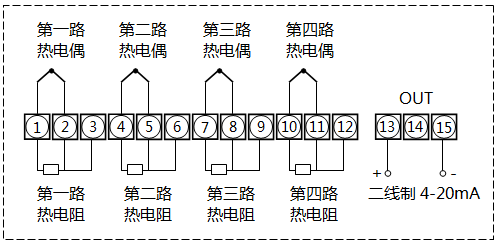 XTRM溫度遠傳監測儀接線